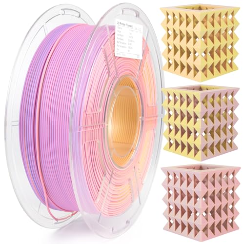 iSANMATE Matte Tri-color PLA Filament 1.75mm, 3-in-1 Color Koextrusion 3D Filament, Magische Farbwechsel Filament 1.75mm, Maßgenauigkeit +/- 0.03 mm, 1 KG Spule iSANMATE Matte Tri-color PLA Filament 1.75mm, 3-in-1 Color Koextrusion 3D Filament, Magische Farbwechsel Filament 1.75mm, Maßgenauigkeit +/- 0.03 mm, 1 KG Spule von iSANMATE