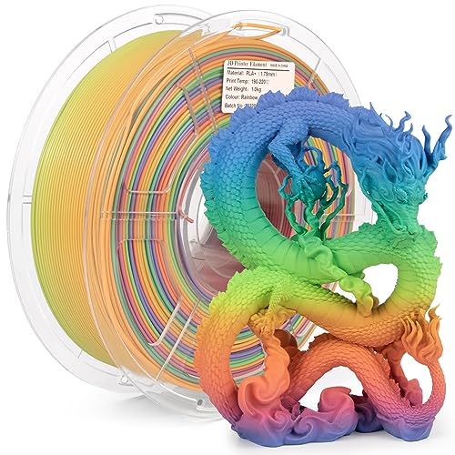 iSANMATE Rainbow PLA Matt (PLA+), Matt PLA Regenbogen Filament 1.75 PLA Plus, Matte Multicolor PLA+ Filament 1kg Spule (2.2 LBS), Maßgenauigkeit +/- 0.02mm von iSANMATE