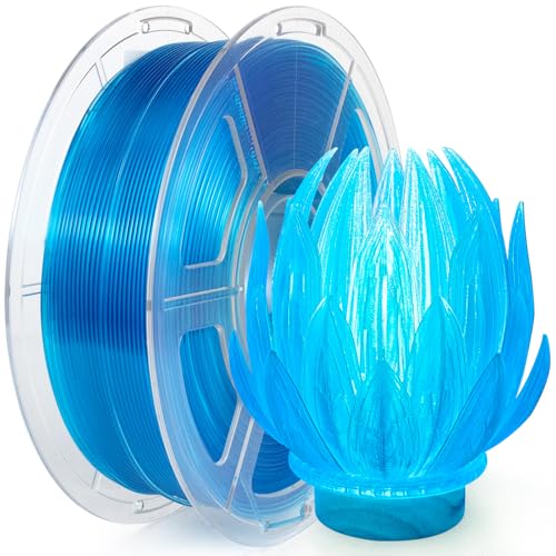 iSANMATE High Speed Transparent PLA+ Filament, Clear Hohe Geschwindigkeit 1.75+/-0,02mm PLA+ Filament, 3D Hoher Wirkungsgrad Drucker Filament 1kg Spule, 30-300mm/s von iSANMATE