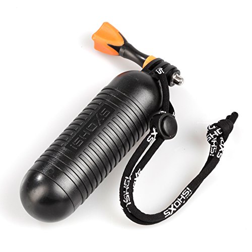iSHOXS Aqua Handle - ActionCam Handstativ in schwarz für emüdungsfreies Filmen - Bobber mit Styropor Innenkern passend für GoPro - auch mit montierter Kamera unsinkbar von iSHOXS