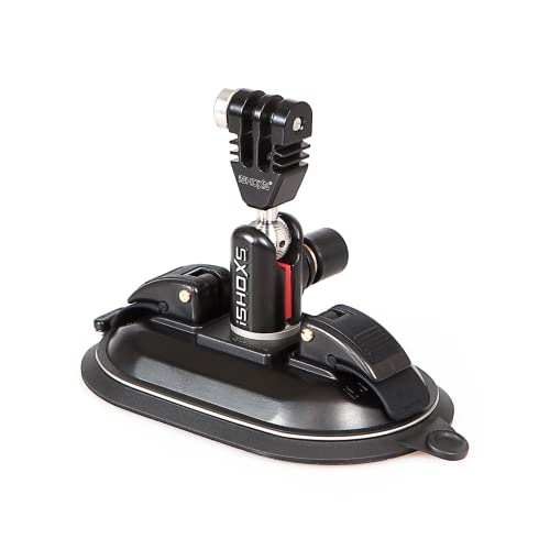 iSHOXS Power Force Cup Prox | Saugnapfhalterung | Suction Cup | passend für GoPro und kompatible ActionCam | Perfekt für Windschutzscheibe gatten Oberflächen - Schwarze Membran von iSHOXS