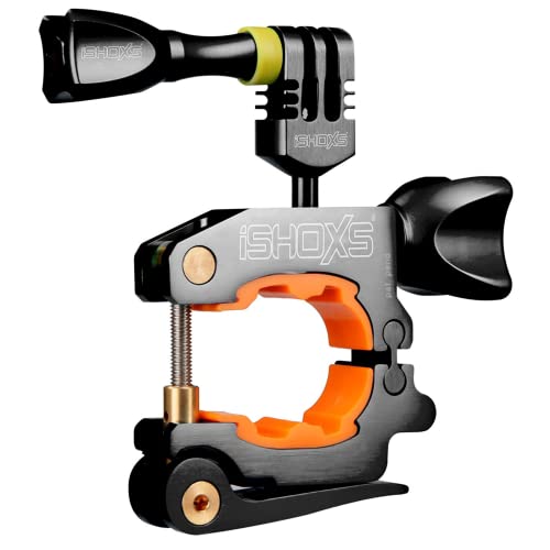 iSHOXS ProMount | Extra Starke Halterung für GoPro & Action Cams | Sichere Montage an Rohren Ø 20-40 mm | Vibrationsdämpfend, robust & langlebig | Ideal für Motorrad, Fahrrad & Outdoor-Einsätze von iSHOXS