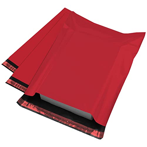 100 x starke große Versandtaschen, 12 x 16 cm, iSOUL [Verwendung in Paket, Lieferung, Versand, Post, Paket] [Kunststoffumschläge] Rot von iSOUL