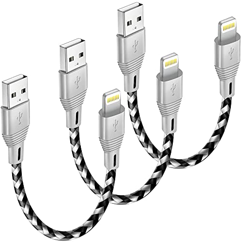 ISOUL Lightning-iPhone-Ladekabel, 3 Stück, superschnelles Aufladen und Synchronisieren, 15 cm, kurzes, geflochtenes Kabel, iPad Air/Pro/Pro/Pro Mini, iP. od von iSOUL