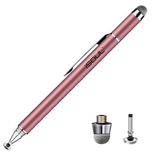Stylus für Touchscreen Stift,iSOUL Handy Stift Stylus Bleistift, Hohe Empfindlichkeit & Feine Punkt Universal Stylus Stift für iPad, Android Touchscreen Stift/Telefon/iPad Pro/Air Stylus Pen Rosa von iSOUL