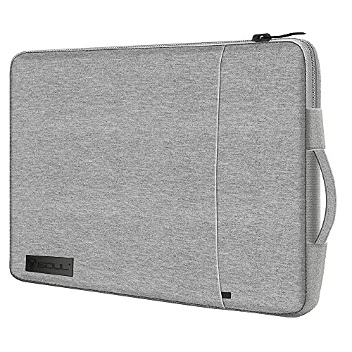 iSOUL Laptophülle Kompatibel für 13,3 Zoll Notebook Tablet iPad Tab, Kompatibel mit 13 Zoll MacBook Pro und MacBook Air, Stoßfeste Tasche Hülle mit Zubehörfach, Grau von iSOUL