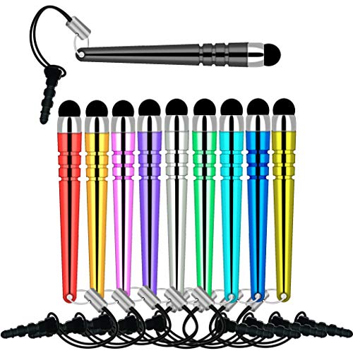 iSOUL Stylus Universal Stift Touch Pen Eingabestift für Smartphone, Handy, NoteBook, Tablet, iPhone, iPad, iPod, Galaxy, Notebook, Google Pixel, OnePlus Wit Staubschutzstecker von iSOUL