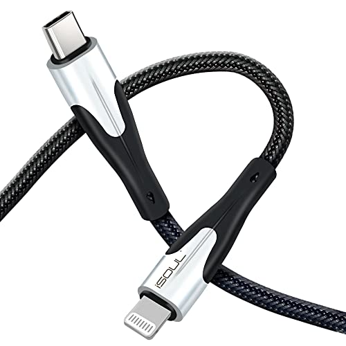 iSOUL USB C auf Lightning iPhone Ladekabel, 1 m für iPhone 13/12/11/Pro/Max/X/XS/XR/XS Max/8/Plus, unterstützt Stromversorgung (für die Verwendung mit Typ-C-Ladegeräten) von iSOUL