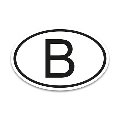 iSecur Länderkennzeichen Aufkleber -B- Belgien 17,5 cm DIN-genormt I Vinyl Schwarz-Weiß wetterfest I kfz788 iSecur Länderkennzeichen Aufkleber -B- Belgien 17,5 cm DIN-genormt I Vinyl Schwarz-Weiß wetterfest I kfz788 von iSecur