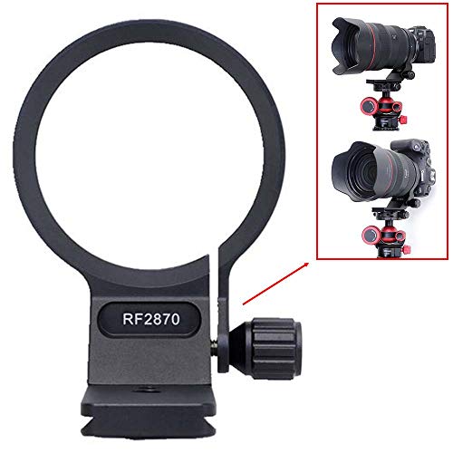 74,5 mm Stativ-Halterungsring Objektivkragen kompatibel mit Canon RF 28–70 mm f/2L USM, Objektiv-Halterung. Unterseite ist Arca-Swiss Fit Schnellwechselplatte Schwalbenschwanz-Rille von iShoot