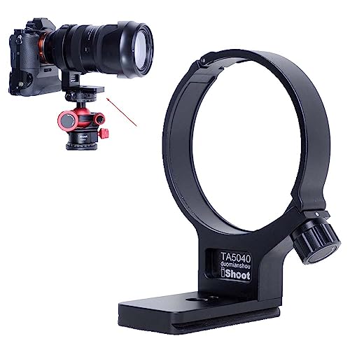 iShoot Metall-Stativ-Halterungsring, kompatibel mit Tamron 50–400 mm f/4.5–6.3 Di III VXD A067, Objektivstütze, Halterung unten ist Arca-Swiss Fit Schnellwechselplatte Schwalbenschwanzrille von iShoot