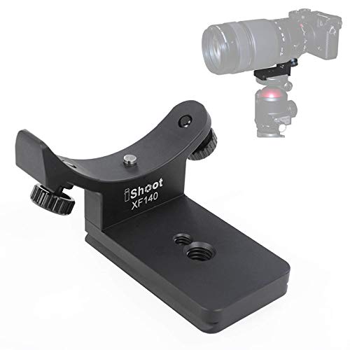 iShoot Objektiv-Kragenfuß Stativhalterung für Fujifilm Fujinon XF 100-400 mm f/4.5-5.6 R LM OIS WR Objektiv 16501109, integrierte 65 mm Schnellwechselplatte, Stativ-Kugelkopf von Arca-Swiss von iShoot