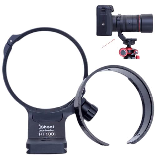iShoot Objektivhalsband-Stativhalterungsring, kompatibel mit Canon RF 100 mm f/2.8L Makro IS USM, Objektivstütze, Halterung unten ist Arca-Swiss Fit Schnellwechselplatte für von iShoot