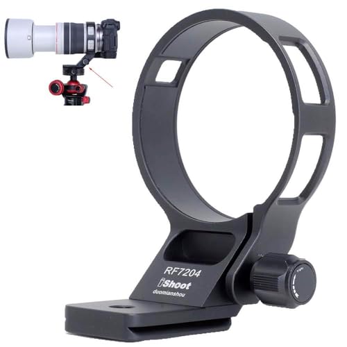 iShoot Objektivkragen Stativhalterung Ring kompatibel mit Canon RF 70-200 f/4L IS USM, Objektivstütze, Halterung unten ist Arca-Swiss Fit Kamera Schnellwechselplatte für Arca-Stativklemme von iShoot