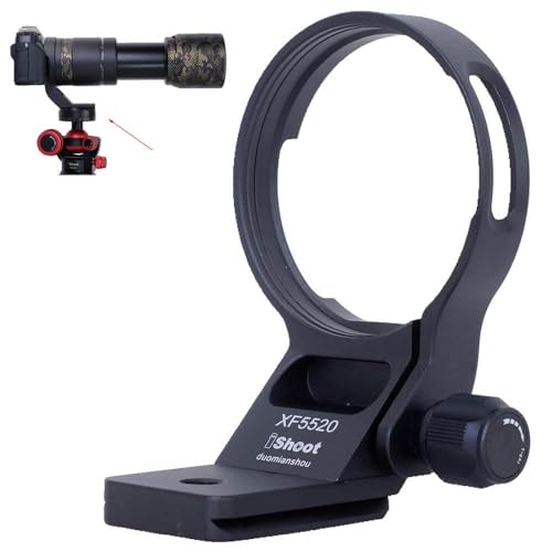 iShoot Objektivkragen Stativhalterung Ring kompatibel mit Fuji XF 70-300 f/4-5.6 R LM OIS WR & Fujifilm XF 55-200mm f/3.5-4.8 R LM OIS, Stützhalterung Schnellwechselplatte für Arca-Swiss Fit von iShoot