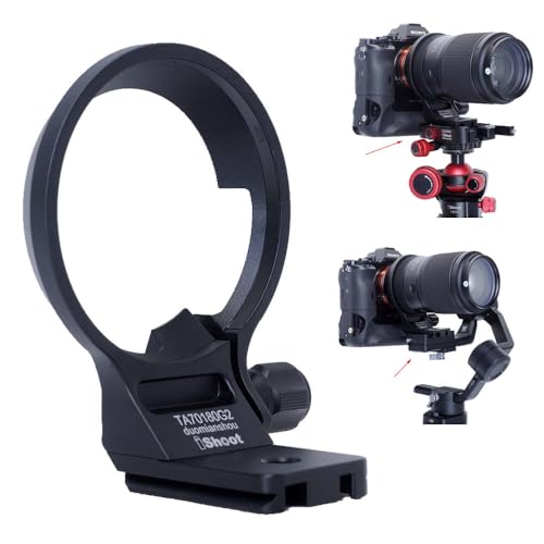 iShoot Stativ-Halterungsring, Objektivkragen, kompatibel mit Tamron 70–180 mm f/2.8 Di III VC VXD G2 A065 E-Mount, Halterung Arca-Swiss Fit Schnellwechselplatte für Arca Fit Kopfklemme und von iShoot