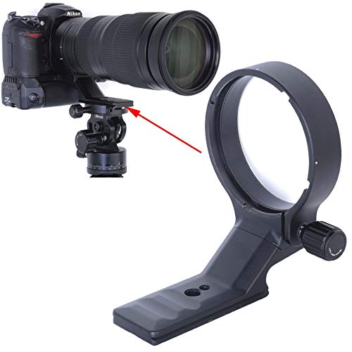 iShoot Stativschelle Stativring Objektiv Montage Stativ-Halterung kompatibel mit Nikon AF-S NIKKOR 200-500mm f/5.6E ED VR, unten ist Arca-Swiss Fit Stativ Kameraplatte Kamera Schnellwechselplatte von iShoot