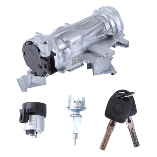 iSpchen 107905855CH Zündschloss Zylinder Schalter Gehäuse Set 107905855CA 107905855CF Zündschlosszylinderschaltergehäusesatz kompatibel mit VW BEETLE CADDY GOLF VI von iSpchen