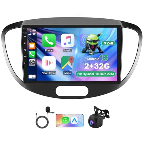 iSpchen 2+32G Android 13 Autoradio für Hyundai i10 2007-2013, 9 Zoll Android Auto Carplay Video Player Bildschirm GPS Navi DSP WiFi Bluetooth Mirror Link FM/RDS Radio SWC + AHD Kamera & MIC iSpchen 2+32G Android 13 Autoradio für Hyundai i10 2007-2013, 9 Zoll Android Auto Carplay Video Player Bildschirm GPS Navi DSP WiFi Bluetooth Mirror Link FM/RDS Radio SWC + AHD Kamera & MIC von iSpchen