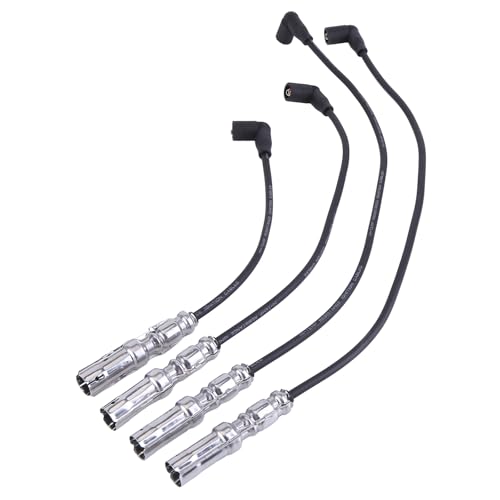 iSpchen 4 Stück Zündleitungssatz für A3 A4 Seat ALTEO EXEO SKODA OCTAVIA VW GOLF 4 5 6 1.6 2.0 Zündleitungssatz Zündkabel Zündungskabel Zündspule Zündleitungen Zündkabelsatz 06A905409M, 06A905409P von iSpchen