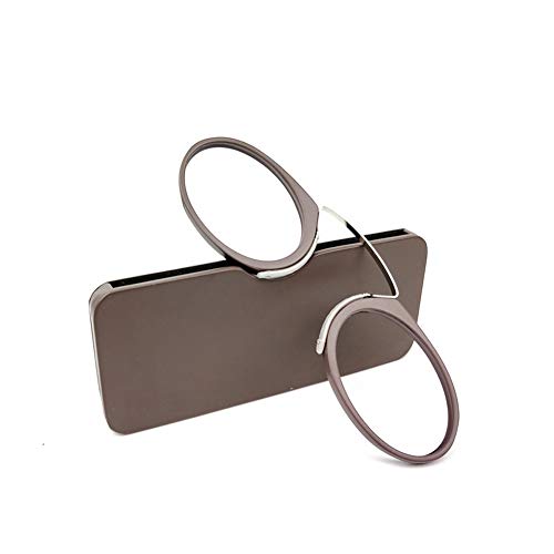 iSpchen Lesebrille tragbar Armlos Männer, Frauen, Stilvolle Frameless Presbyopic Brille mit Tasche, Mini Vergrößerung Glas Zum lesen Braun +2.5 iSpchen Lesebrille tragbar Armlos Männer, Frauen, Stilvolle Frameless Presbyopic Brille mit Tasche, Mini Vergrößerung Glas Zum lesen Braun +2.5 von iSpchen