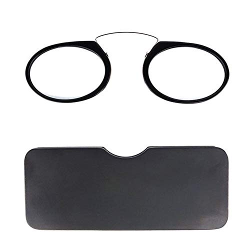 iSpchen Lesebrille tragbar Armlos Männer, Frauen, Stilvolle Frameless Presbyopic Brille mit Tasche, Mini Vergrößerung Glas Zum lesen Schwarz +4.0 iSpchen Lesebrille tragbar Armlos Männer, Frauen, Stilvolle Frameless Presbyopic Brille mit Tasche, Mini Vergrößerung Glas Zum lesen Schwarz +4.0 von iSpchen
