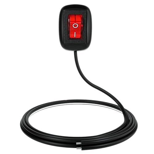 iSpchen Wippschalter Auto Schalter Paste Typ Schalter DC 12V 10A Aus-/Einschalter Mini Pastenschalter Knopfschalter mit LED-Licht für Nebelscheinwerfer mit 60CM Kabel von iSpchen