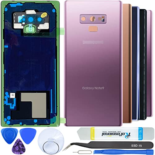 iStable Akkudeckel Set für Samsung Galaxy Note 9 N960F Rückseite Glas mit Kamera Linse Deckel Backcover -Original Purple von iStable