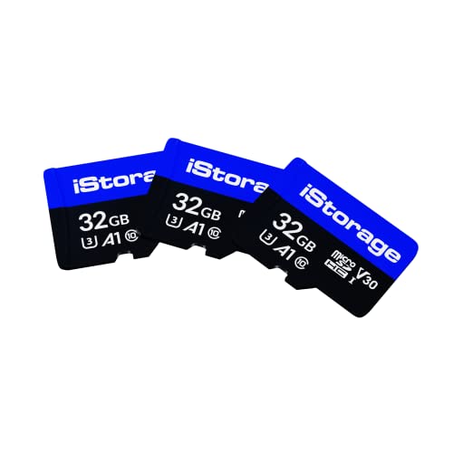 3 Pack iStorage microSD Card 32GB, Encrypt Data stored on iStorage microSD Cards Using datAshur SD USB Flash Drive, Compatible with datAshur SD Drives only von iStorage