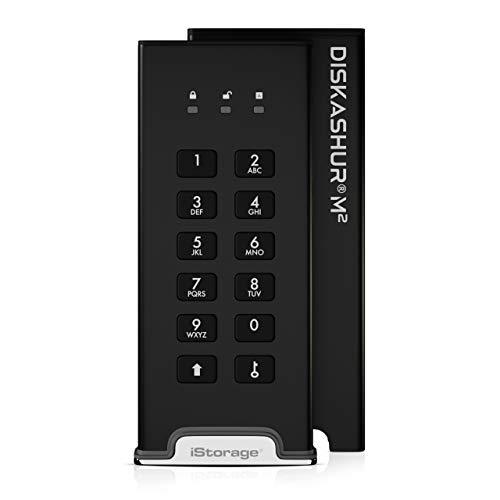 iStorage diskAshur M2 120GB – PIN authenticated, hardware encrypted USB 3.2 portable SSD. Ultra-fast, FIPS compliant, Rugged & Portable. von iStorage