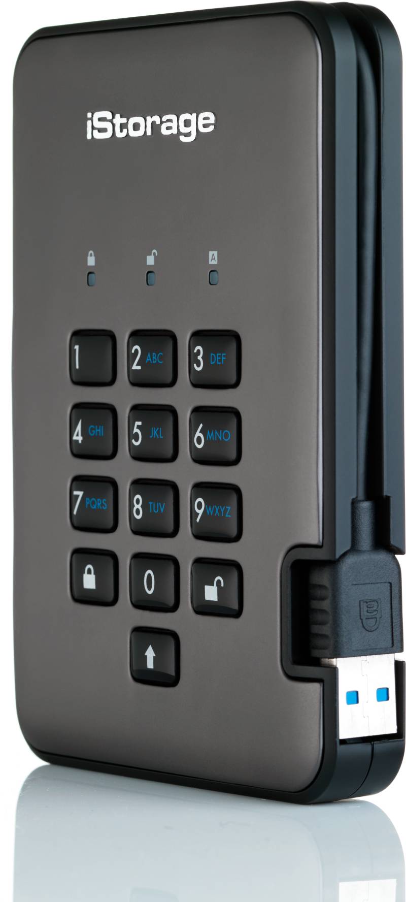 iStorage diskAshur PRO 2 - SSD - verschlüsselt - 512 GB - extern (tragbar) - USB 3.1 - FIPS 197, 256-bit SHA, 256-bit AES-XTS von iStorage