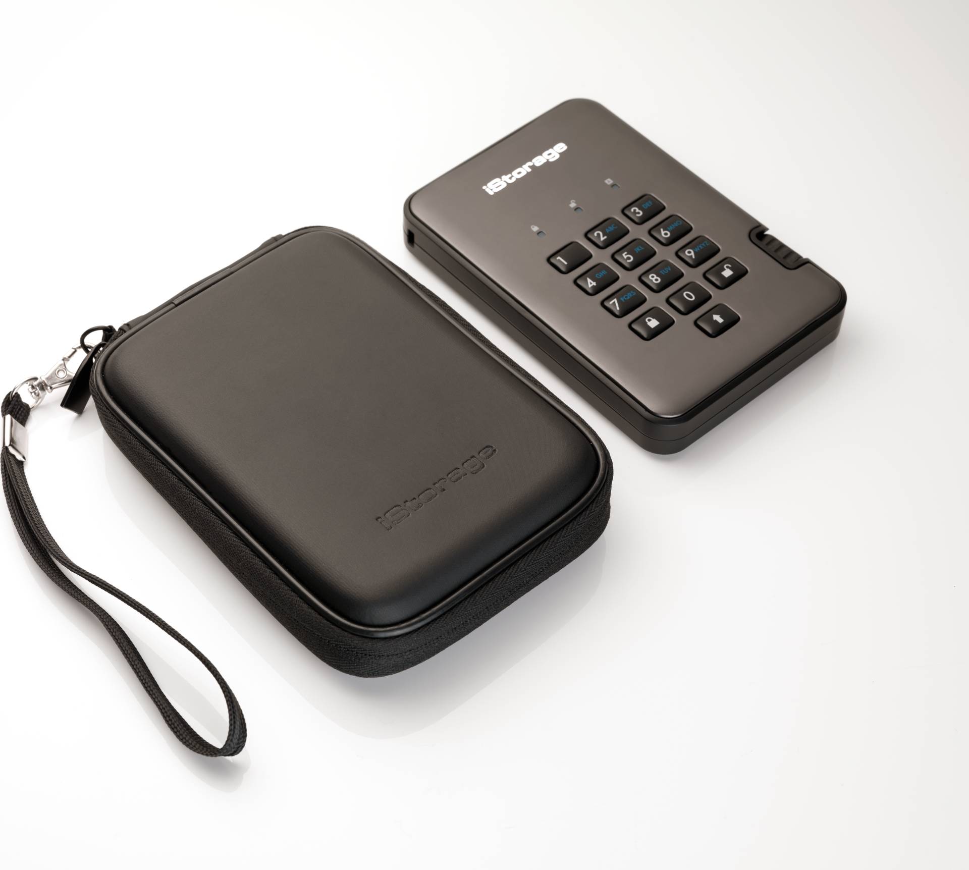 iStorage diskAshur Pro 2 - Festplatte - verschlüsselt - 500GB - extern (tragbar) - USB 3,1 - FIPS 197 - FIPS 140-2 Level 3, 256-bit AES-XTS (IS-DAP2-256-500-C-G) von iStorage