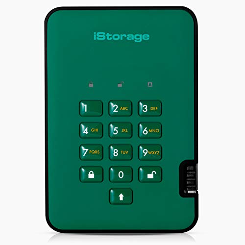 iStorage diskAshur2 HDD 1TB Grün - Sichere tragbare Festplatte - Passwortgeschützt - Staub- und wasserdicht - Hardware-Verschlüsselung iStorage diskAshur2 HDD 1TB Grün - Sichere tragbare Festplatte - Passwortgeschützt - Staub- und wasserdicht - Hardware-Verschlüsselung von iStorage