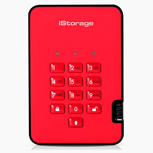 iStorage diskAshur2 HDD 2TB Rot - Sichere tragbare Festplatte - Passwortgeschützt - Staub- und wasserdicht - Hardware-Verschlüsselung iStorage diskAshur2 HDD 2TB Rot - Sichere tragbare Festplatte - Passwortgeschützt - Staub- und wasserdicht - Hardware-Verschlüsselung von iStorage