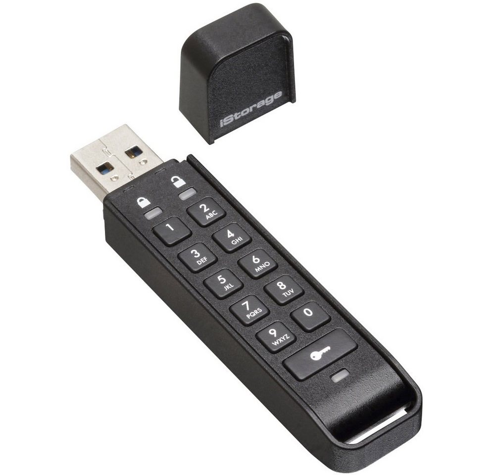 iStorage iStorage datAshur® Personal2 USB-Stick 64 GB Schwarz IS-FL-DAP3-B-64 USB-Stick von iStorage