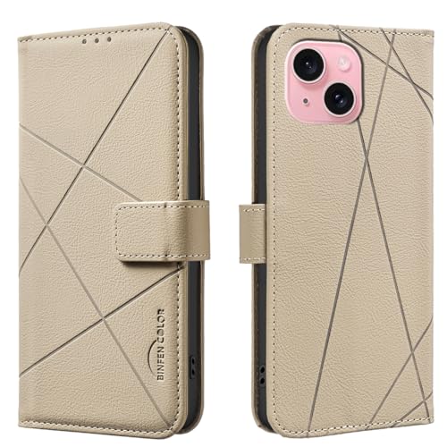 Brieftasche Handyhülle für iPhone 15, RFID Anti-Diebstahl Brieftasche, Gepresste Kante Ledertasche Flip Cover Ständer Brieftasche Handyhülle für iPhone 15, RFID Anti-Diebstahl Brieftasche, Gepresste Kante Ledertasche Flip Cover Ständer von iTape