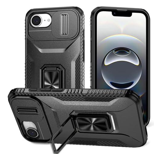 Magnetische Autohalterung 2 in 1 Handyhülle für iPhone 16E, doppellagige stoßfeste und sturzsichere Schutzhülle, 360° drehbare Halterung Fingerring Schnalle Push-Fenster Objektivschutz Schwarz Magnetische Autohalterung 2 in 1 Handyhülle für iPhone 16E, doppellagige stoßfeste und sturzsichere Schutzhülle, 360° drehbare Halterung Fingerring Schnalle Push-Fenster Objektivschutz Schwarz von iTape