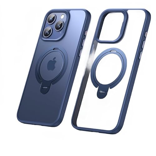 Silikon Handyhülle für iPhone 15 Pro Max, Transluzente Handyhülle Militär Stoßfest Schutz Ultradünne Hülle 360° Ständer Magnetische Autohalterung Unterstützt kabelloses Laden Blau Silikon Handyhülle für iPhone 15 Pro Max, Transluzente Handyhülle Militär Stoßfest Schutz Ultradünne Hülle 360° Ständer Magnetische Autohalterung Unterstützt kabelloses Laden Blau von iTape