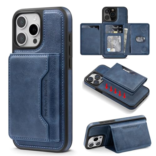 Trifold Card Holder Phone Case for iPhone 16 Pro Max Magnetic Phone Case Card Slot Wallet Photo Clip Blue Trifold Card Holder Phone Case for iPhone 16 Pro Max Magnetic Phone Case Card Slot Wallet Photo Clip Blue von iTape