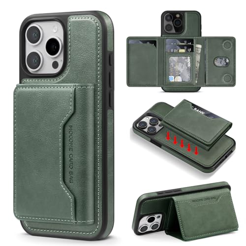 Trifold Card Holder Phone Case for iPhone 16 Pro Max Magnetic Phone Case Card Slot Wallet Photo Clip Green Trifold Card Holder Phone Case for iPhone 16 Pro Max Magnetic Phone Case Card Slot Wallet Photo Clip Green von iTape