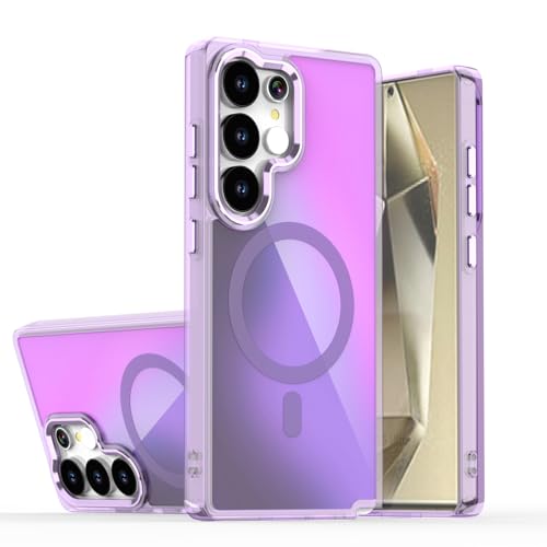 iTape Chamäleon-Schutzhülle mit Farbwechsel für Samsung Galaxy S25 Ultra, doppellagige, stoßfeste Airbag-Schutzhülle, unterstützt kabelloses Aufladen, magnetische Handyhülle, Violett iTape Chamäleon-Schutzhülle mit Farbwechsel für Samsung Galaxy S25 Ultra, doppellagige, stoßfeste Airbag-Schutzhülle, unterstützt kabelloses Aufladen, magnetische Handyhülle, Violett von iTape