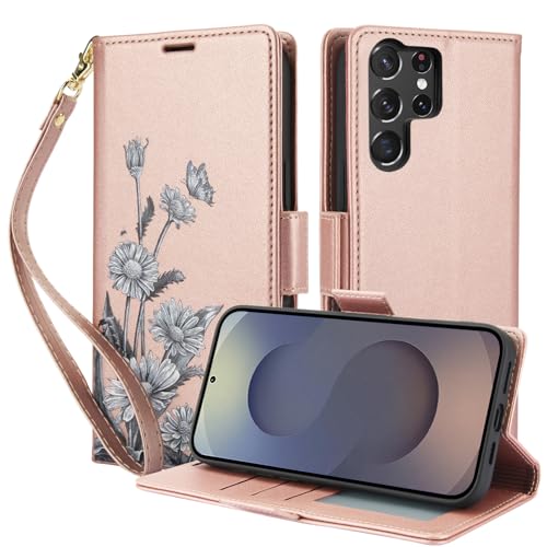 iTape Schutzhülle für Samsung Galaxy S25 Ultra, bedruckt, RFID-Schutz, Brieftaschenformat, Flip-Ständer mit Handschlaufe, für Samsung Galaxy S25 Ultra, Roségold iTape Schutzhülle für Samsung Galaxy S25 Ultra, bedruckt, RFID-Schutz, Brieftaschenformat, Flip-Ständer mit Handschlaufe, für Samsung Galaxy S25 Ultra, Roségold von iTape