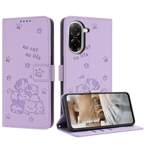 iTape Schutzhülle für Xiaomi Poco C71 4G, mit niedlichem geprägtem Kätzchen, mehrere Kartenfächer, Reißverschluss, Brieftasche, Standfunktion, Crossbody-Handschlaufe, Violett iTape Schutzhülle für Xiaomi Poco C71 4G, mit niedlichem geprägtem Kätzchen, mehrere Kartenfächer, Reißverschluss, Brieftasche, Standfunktion, Crossbody-Handschlaufe, Violett von iTape