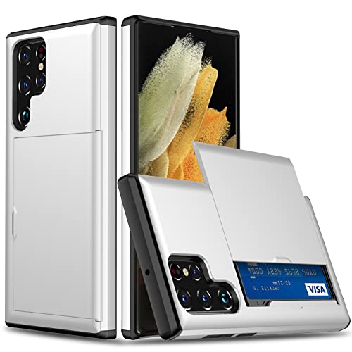 iTape Slide Card Case für Samsung Galaxy S23 Ultra mit Kreditkartenfach Erhöhter Rahmen Doppelschicht Stoßdämpfung Solid Bumper Weiß iTape Slide Card Case für Samsung Galaxy S23 Ultra mit Kreditkartenfach Erhöhter Rahmen Doppelschicht Stoßdämpfung Solid Bumper Weiß von iTape