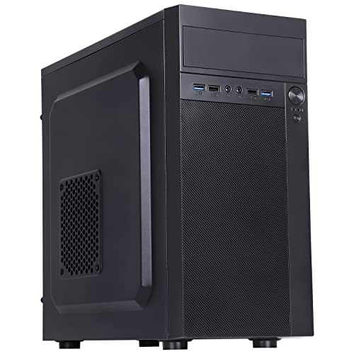 Case Theon Mini Tower, mATX, PSU 500W, 2xUSB3, Full Black von iTek