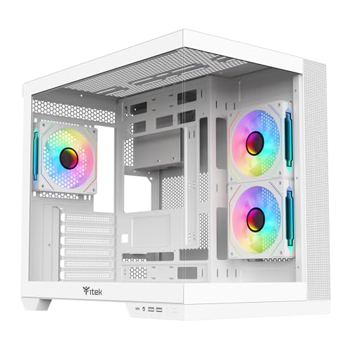 Gehäuse Dark CAVE DS – Gaming Tower – ATX – 3x12cm ARGB-Lüfter – 2X USB 3.0 – Type-C – Seiten- & Frontpanel aus gehärtetem Glas – Weiße Edition Gehäuse Dark CAVE DS – Gaming Tower – ATX – 3x12cm ARGB-Lüfter – 2X USB 3.0 – Type-C – Seiten- & Frontpanel aus gehärtetem Glas – Weiße Edition von iTek