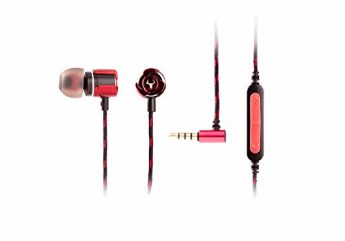 ITEK Taurus IE100 Headset Binaural mit Kabellos, schwarz, rot Kopfhörer und Micro – Headsets und Tonabnehmer (kabelgebunden, Headset, binaural, im Ohr sitzend, 20 – 20000 Hz, schwarz, rot) von iTek