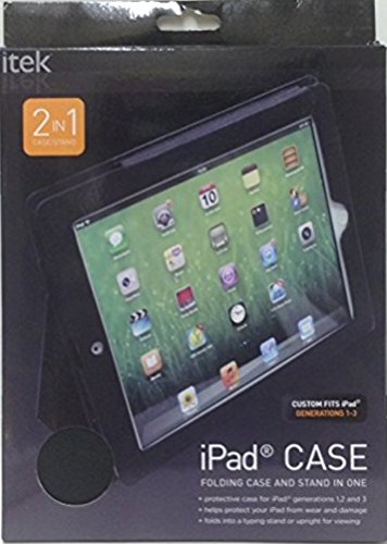 iTek 2-in-1 Schutzhülle für iPad (faltbar, aufstellbar) Schwarz von iTek