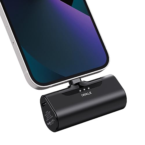 iWALK Power Bank 4500mAh, klein Tragbares Powerbank Tragbar und Kompakte Handy Ladegerät Mini Externer Akku Kompatibel mit iPhone 14,14 Pro Max,13,13 Pro Max,12,12 Mini,12 Pro,11,XS,XR, 8, 8 Plus,7, 6 von iWALK