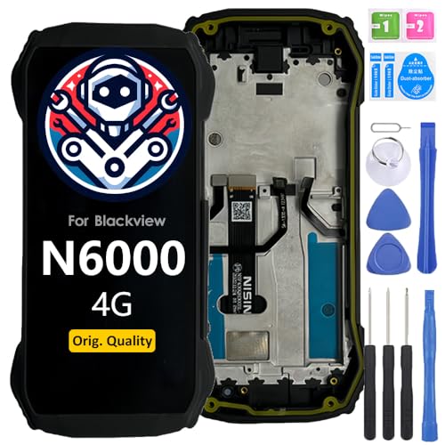 iYAiYO Bildschirm Ersatz Display LCD Touch Screen für Blackview N6000 Original mit Rahmen Vormontiertes Display Mit Werkzeug von iYAiYO